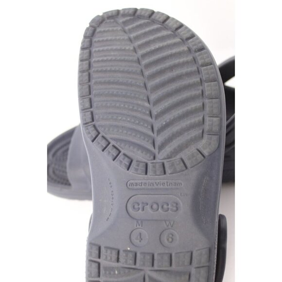 Crocs Youth Unisex Slide On Sandals Men's 4 Women's 6 Blue Open Toe Classic - Picture 8 of 9